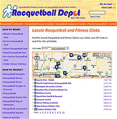 racquetball world store locator